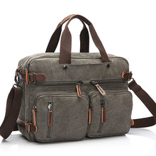 Load image into Gallery viewer, Laptop Men&#39;s Briefcase Casual Business Canvas Leather Men Travel Computer Messenger Shoulder Bag