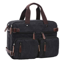 Load image into Gallery viewer, Laptop Men&#39;s Briefcase Casual Business Canvas Leather Men Travel Computer Messenger Shoulder Bag