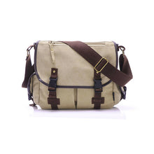 Load image into Gallery viewer, Retro Men&#39;s Messenger Bag Casual Solid Color Large Capacity Multi-function Travel Canvas Shoulder Bag Fashion Tote