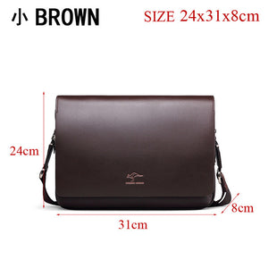 Free shipping! Authentic brand composite leather bag casual male shoulder briefcase kangaroo messenger bag men's travel bags