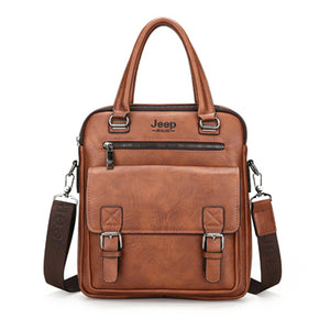 JEEP BULUO Famous Brand New Design Men's Briefcase Satchel Bags For Men Business Fashion Messenger Bag 14' Laptop Bag 8001