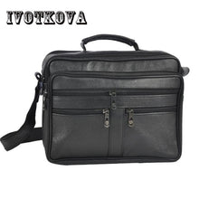 Load image into Gallery viewer, IVOTKOVA Business Men PU Leather Bag Natural  Men Messenger Bags Vintage Men&#39;s  Shoulder Crossbody Bag