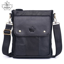 Load image into Gallery viewer, men&#39;s genuine leather shoulder bag Messenger Bag Flap ipad men bag style bag Solid male Business 2018 new ZZNICK