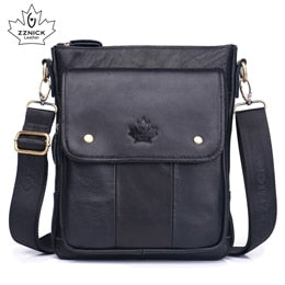 men's genuine leather shoulder bag Messenger Bag Flap ipad men bag style bag Solid male Business 2018 new ZZNICK