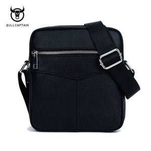 New High quality genuine leather men bag small messenger bags fashion brand design men's shoulder bag black