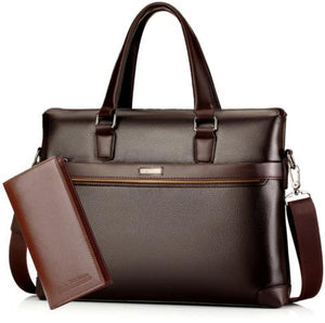 Man's Leather Bag Business Men Bags Laptop Tote Briefcases Male Crossbody Bags Shoulder Handbag High Quality Men's Messenger Bag