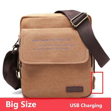 Load image into Gallery viewer, Man Urban Daily Carry Bag High Quality Men Canvas Shoulder Bag Casual Travel Men&#39;s Crossbody Bag Male Messenger Bags 3 Size