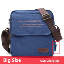 Load image into Gallery viewer, Man Urban Daily Carry Bag High Quality Men Canvas Shoulder Bag Casual Travel Men&#39;s Crossbody Bag Male Messenger Bags 3 Size