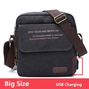 Man Urban Daily Carry Bag High Quality Men Canvas Shoulder Bag Casual Travel Men's Crossbody Bag Male Messenger Bags 3 Size