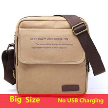 Load image into Gallery viewer, Man Urban Daily Carry Bag High Quality Men Canvas Shoulder Bag Casual Travel Men&#39;s Crossbody Bag Male Messenger Bags 3 Size