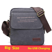 Load image into Gallery viewer, Man Urban Daily Carry Bag High Quality Men Canvas Shoulder Bag Casual Travel Men&#39;s Crossbody Bag Male Messenger Bags 3 Size