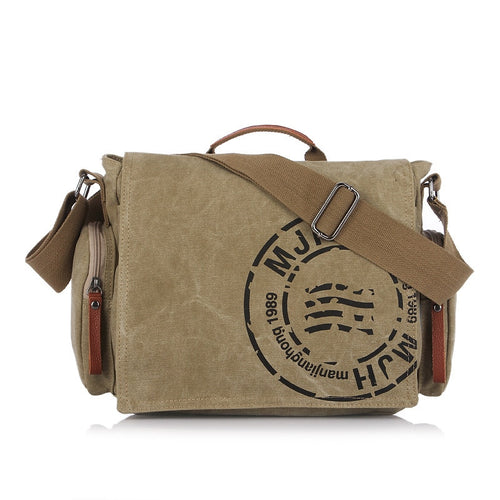 New Style Fashion Crossbody Bags Men's Canvas Multifunction Casual School Messenger Bags Versatile Laptop Bag