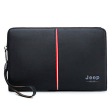 Load image into Gallery viewer, JEEP BULUO Luxury Brand Men&#39;s Handbag Day Clutches Bags For Phone High Quality Spilt Leather Wallet Hand bag Large Capacity Male