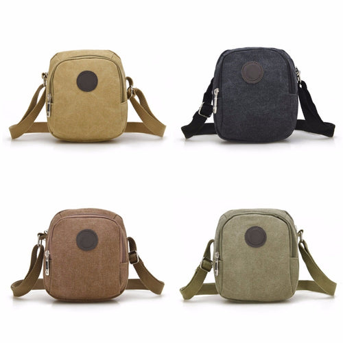 New Arrival Vintage Canvas Men's Shoulder Bag Casual Crossbody Bags for Men Leisure Travel Beach Bag Solid Male Bag Bolsos Mujer