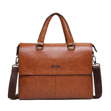Load image into Gallery viewer, JEEP BULUO Men's Briefcase Fashion Handbags For Man Sacoche Homme Marque Male leather Bag For A4 Documents 13" Laptop 6015