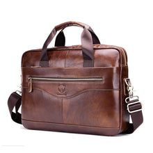 Load image into Gallery viewer, Genuine leather men&#39;s Briefcase vintage business computer bag fashion messenger bags man shoulder bag postman male Handbags