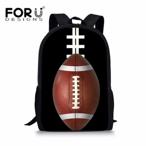 FORUDESIGNS 3D Foot Ball Pattern Backpack Schoolbag School Bags For Teenage Girls and Boys Kids Baby's Bags Book Bags Satchel