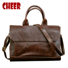 Load image into Gallery viewer, 2019 Hot Business briefcase  men's bag Crazy horse skin cross-section handbag men Shoulder Messenger bag package Computer bag
