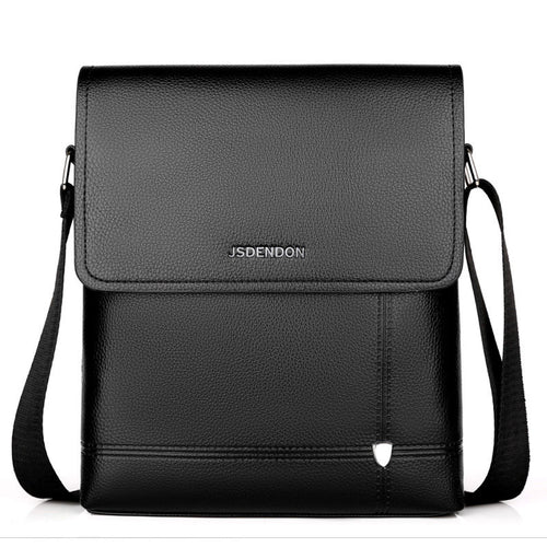 2019 New Business Travel Men's PU Solid Color Large Capacity Messenger Bag Classic Design Casual High Quality Messenger Bag