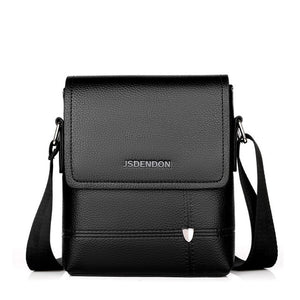 2019 New Business Travel Men's PU Solid Color Large Capacity Messenger Bag Classic Design Casual High Quality Messenger Bag