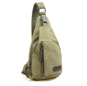 Man Fashion Travel Chest Bag Vintage Canvas Crossbody Back Pack Men's Shoulder Bag Multifunction Small Travel Bags Q0139