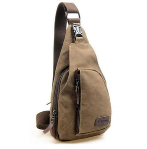 Man Fashion Travel Chest Bag Vintage Canvas Crossbody Back Pack Men's Shoulder Bag Multifunction Small Travel Bags Q0139