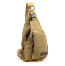 Load image into Gallery viewer, Man Fashion Travel Chest Bag Vintage Canvas Crossbody Back Pack Men&#39;s Shoulder Bag Multifunction Small Travel Bags Q0139