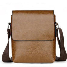 Load image into Gallery viewer, Men Messenger Bags PU Leather Shoulder Bag Crossbody Bag Male Vintage Simple Brown High Quality Business Men&#39;s Small Handbag