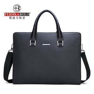 FEIDIKABOLO High-Quality Fabric Bag Men's Horizontal Handbag New Fashion Computer Bag High Quality Casual Shoulder Messenger Bag