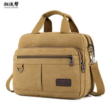 Load image into Gallery viewer, Men&#39;s Bag Casual Canvas Shoulder Bag Large Capacity Multi-pocket Handbag Messenger Bag Ladies Bolsa Feminina Sac Crossbody Bags