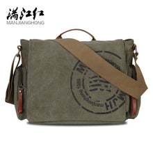 Load image into Gallery viewer, Manjianghong Leisure Canvas Men&#39;s Briefcase Bags Quality Guaranteed Man&#39;s Shoulder Bag Fashion Business Functional Messenger Bag