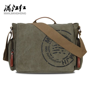 Manjianghong Leisure Canvas Men's Briefcase Bags Quality Guaranteed Man's Shoulder Bag Fashion Business Functional Messenger Bag