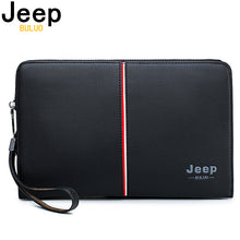 Load image into Gallery viewer, JEEP BULUO Luxury Brand Men&#39;s Handbag Day Clutches Bags For Phone High Quality Spilt Leather Wallet Hand bag Large Capacity Male