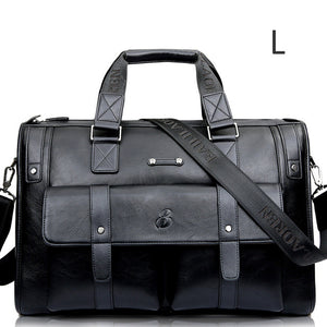 Men Leather Black Briefcase Business Handbag Messenger Bags Male Vintage Shoulder Bag Men's Large Laptop Travel Bags Hot XA177ZC