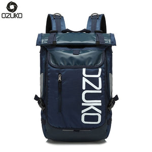 OZUKO 2019 New Large Men's Bag Travel Backpack Casual School Bag for Teenagers 14-15 inch Laptop masculina Shoulder Bags Mochila