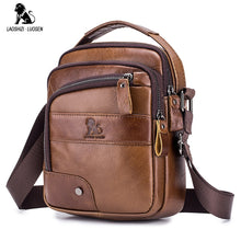 Load image into Gallery viewer, LAOSHIZI LUOSEN Men&#39;s Crossbody Bag Casual Genuine Cowhide Leather Shoulder Messenger Bags For Men handbag Small Male Bolsas Sac