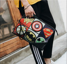Load image into Gallery viewer, HOT Men's rivets handbag Skull Clutch Envelope bag Cartoon print clutch Bag street fashion leisure shoulder bag Free Shipping