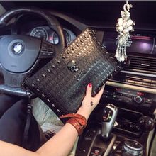 Load image into Gallery viewer, HOT Men's rivets handbag Skull Clutch Envelope bag Cartoon print clutch Bag street fashion leisure shoulder bag Free Shipping
