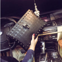 Load image into Gallery viewer, HOT Men's rivets handbag Skull Clutch Envelope bag Cartoon print clutch Bag street fashion leisure shoulder bag Free Shipping