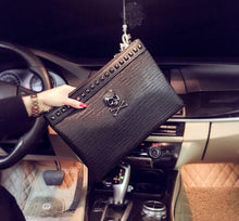 Load image into Gallery viewer, HOT Men's rivets handbag Skull Clutch Envelope bag Cartoon print clutch Bag street fashion leisure shoulder bag Free Shipping