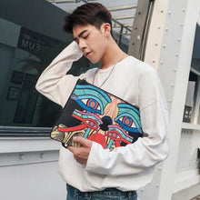Load image into Gallery viewer, HOT Men's rivets handbag Skull Clutch Envelope bag Cartoon print clutch Bag street fashion leisure shoulder bag Free Shipping