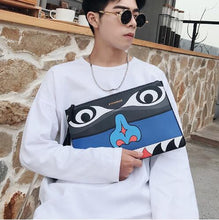 Load image into Gallery viewer, HOT Men's rivets handbag Skull Clutch Envelope bag Cartoon print clutch Bag street fashion leisure shoulder bag Free Shipping