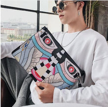 Load image into Gallery viewer, HOT Men's rivets handbag Skull Clutch Envelope bag Cartoon print clutch Bag street fashion leisure shoulder bag Free Shipping