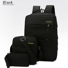 Load image into Gallery viewer, Anti-theft men's laptop backpack business travel multi-function canta school bag USB charging interface shoulder bag3 piece set