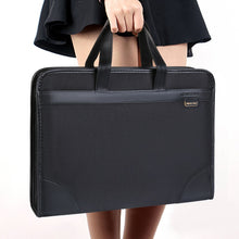Load image into Gallery viewer, Document bag canvas office men's tote bag business multi-layer Oxford briefcase female simple information package