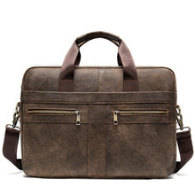Load image into Gallery viewer, WESTAL briefcase messenger bag men's genuine leather 14'' laptop bag men's briefcases office business tote for document 8572