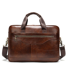 Load image into Gallery viewer, WESTAL briefcase messenger bag men's genuine leather 14'' laptop bag men's briefcases office business tote for document 8572